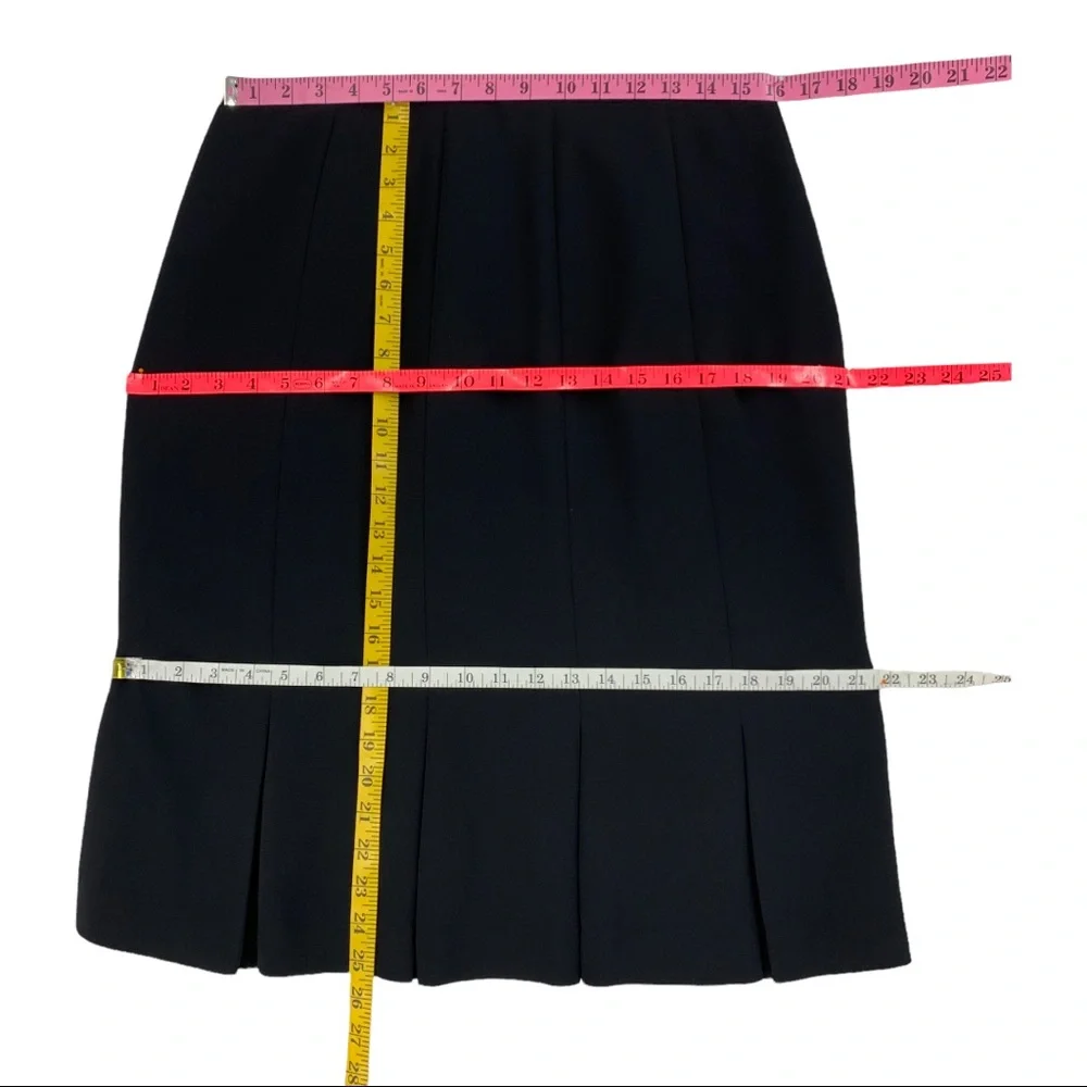Jones Studio Separates Box Pleat Hem Black Skirt Size 10